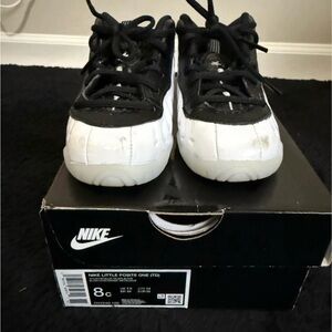 Nike Little Posite One Kids Sneakers - Black and White